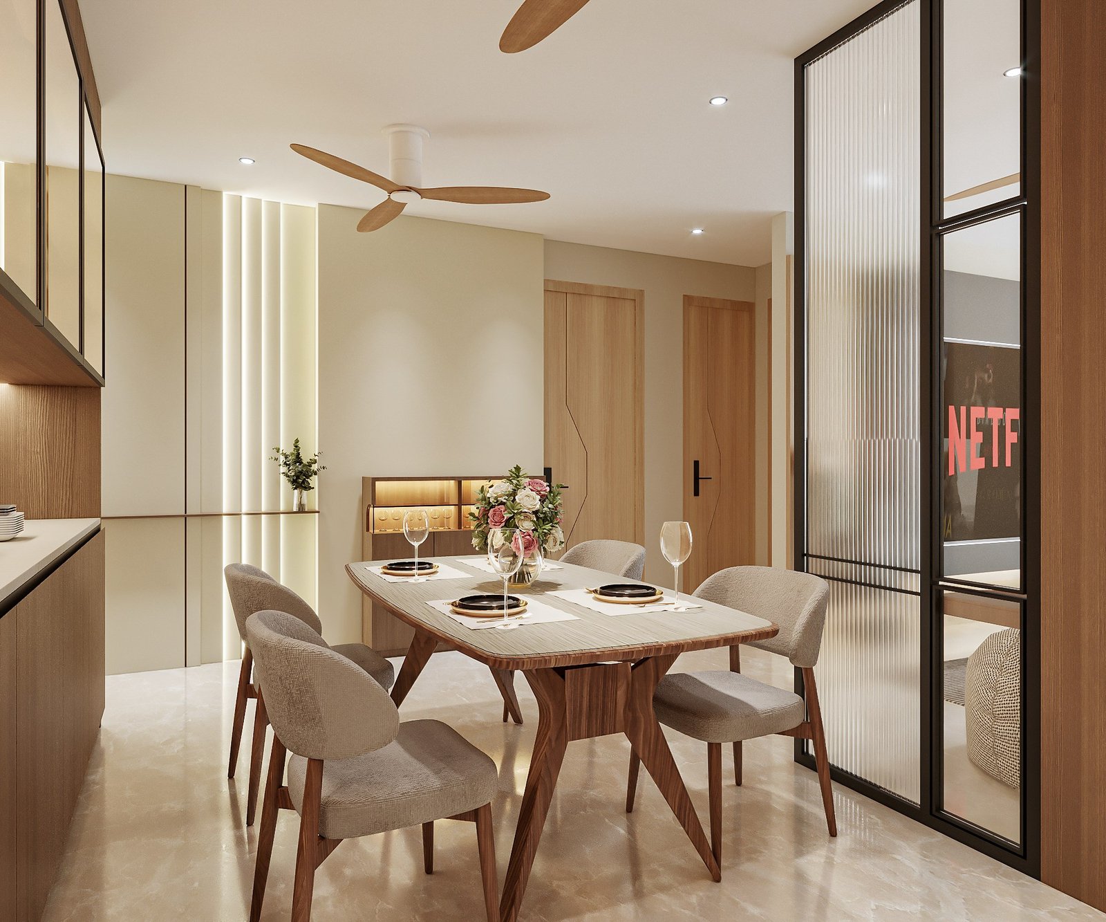 Layered living room with generous seating and daylight